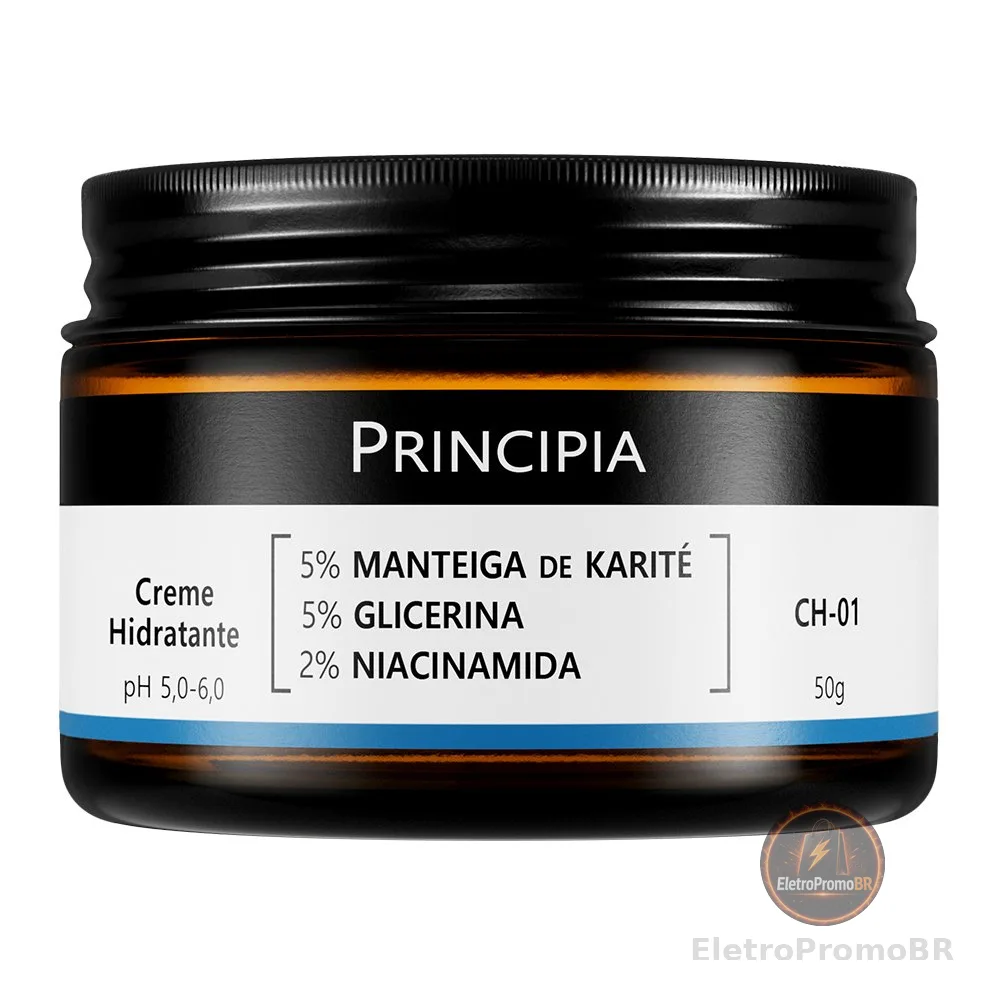 Creme Hidratante Facial 5% Manteiga de Karité + 5% Glicerina + 2% Niacinamida CH-01Principia - 50g