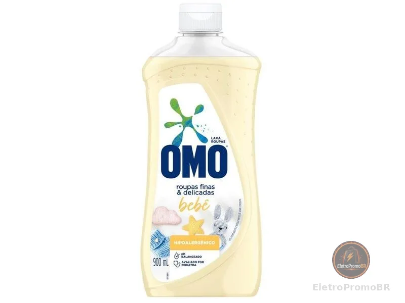 Sabão Líquido OMO Bebê Roupas Finas e Delicadas 900ml