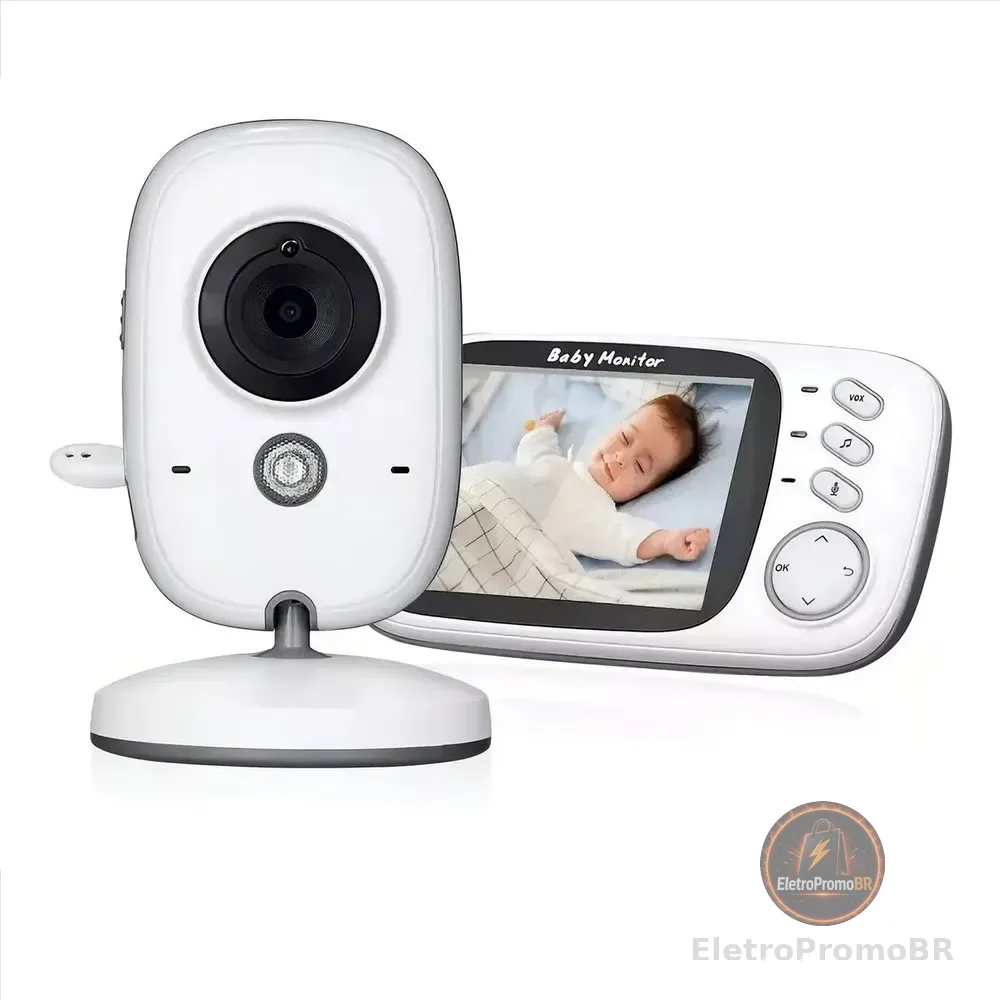 Baba Eletrônica Baby Monitor Vb603 Visão Noturna Dual Audio Cor Branco Estary Shop