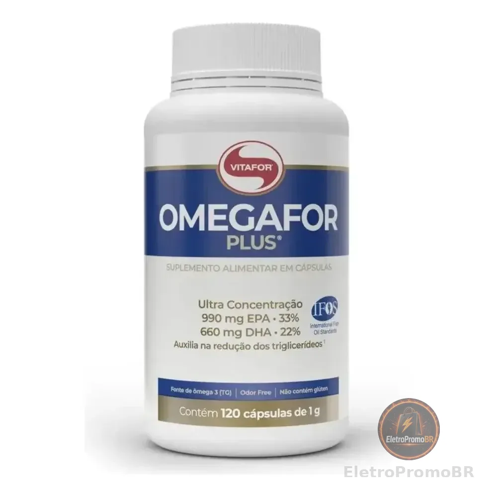 Omegafor Plus 120 Cápsulas Ômega 3 Vitafor Sem Sabor