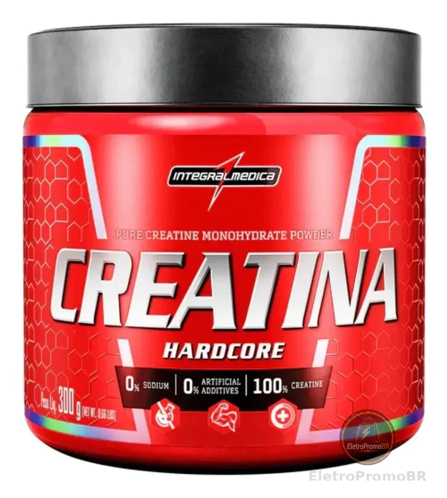 Creatina Monohidratada Hardcore 300g - Integralmedica Sem Sabor