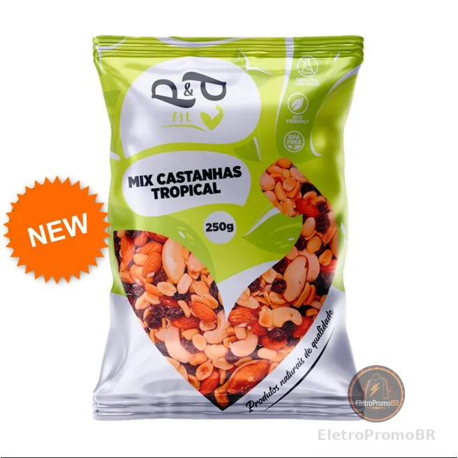 Mix Castanha Tropical Nuts Saudável Nozes, Amêndoas, Castanha Para/Caju Uva Passa Amendoim Gojiberry