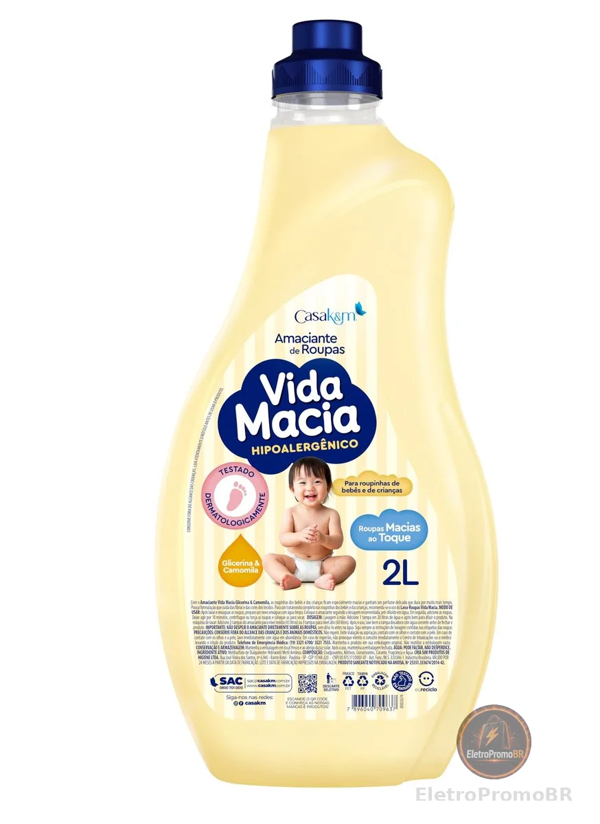 Amaciante Vida Macia Glicerina e Camomila, 2L
