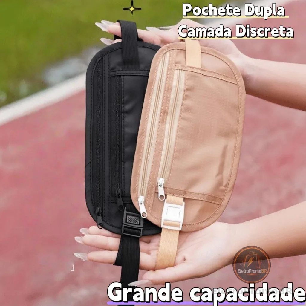 3/2/1 PCS Pochete Doleira Antifurto Nylon Impermeável Porta Celular Dinheiro Segurança Viagem Corrida Academia