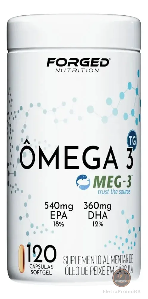 Ômega 3 Tg Meg-3 18/12 Alta Concentração Epa 540mg Dha 360mg 120 Cápsulas Forged Nutrition