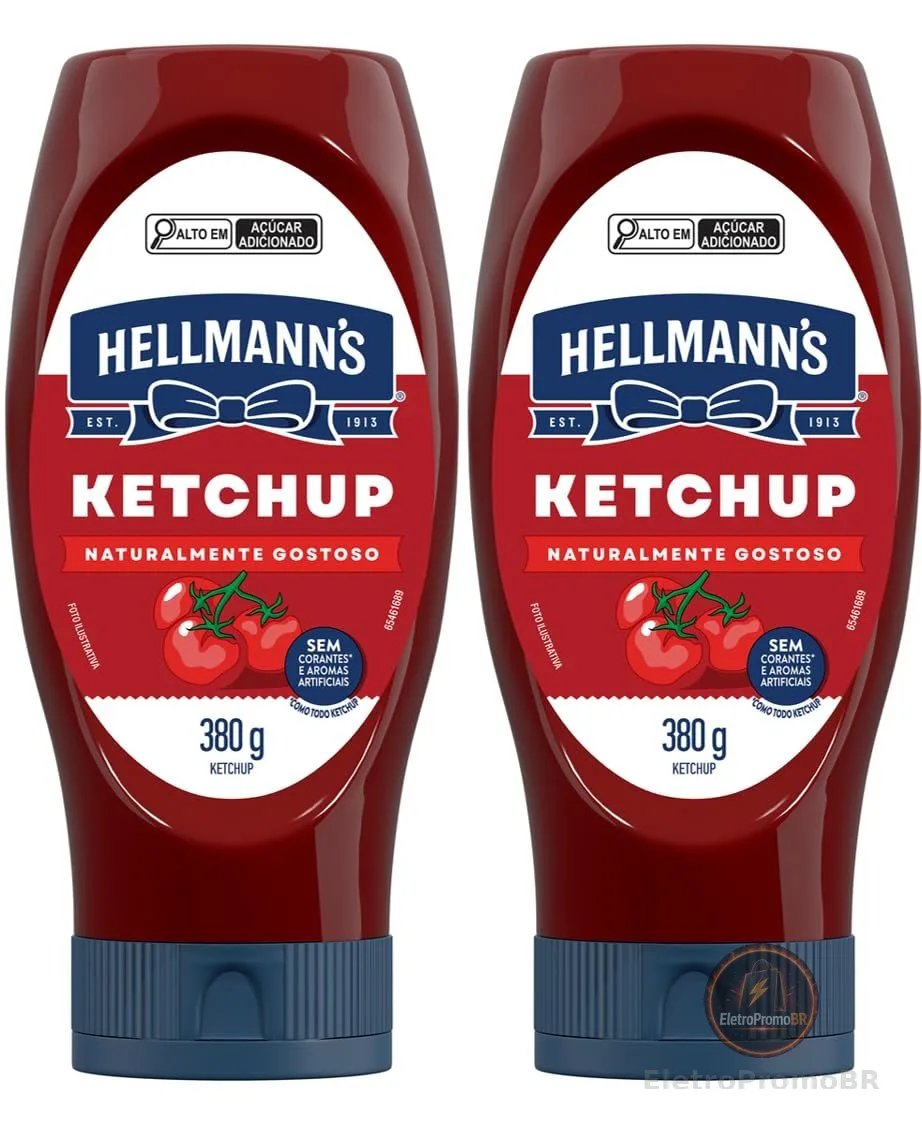 Pack Ketchup Hellmann's Squeeze 2 Unidades 380g