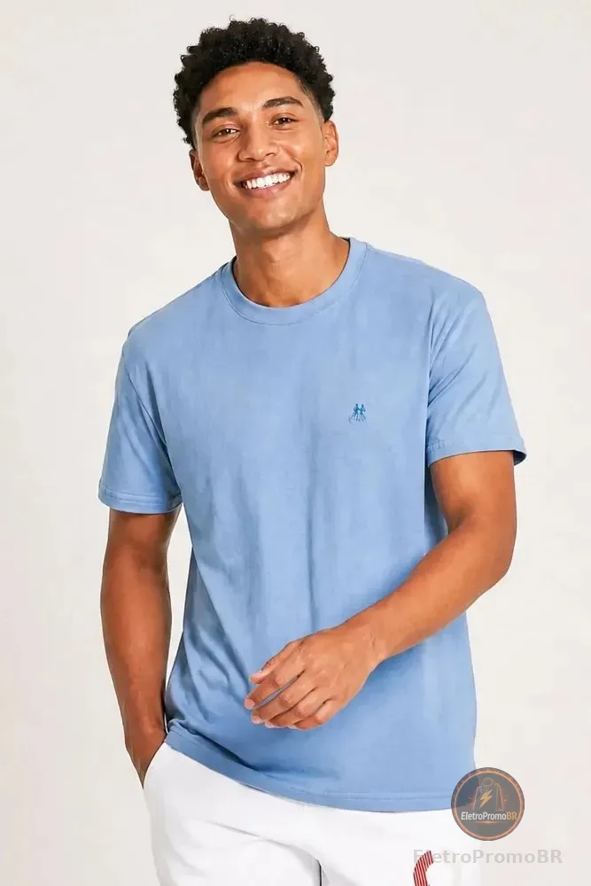 Camiseta Básica Polo Wear Azul-claro G