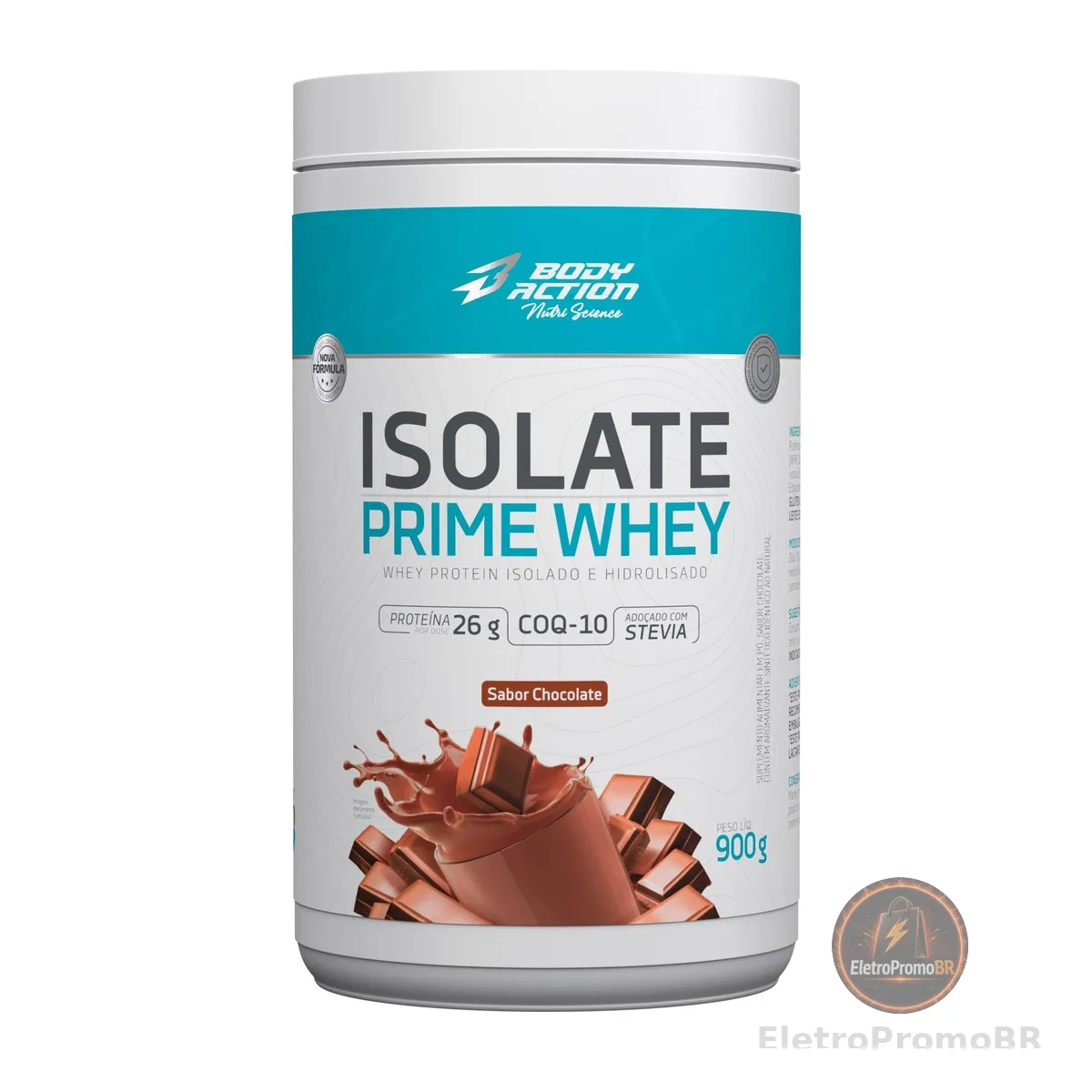 Isolate Prime Whey 900g Sabor Chocolate Bodyaction