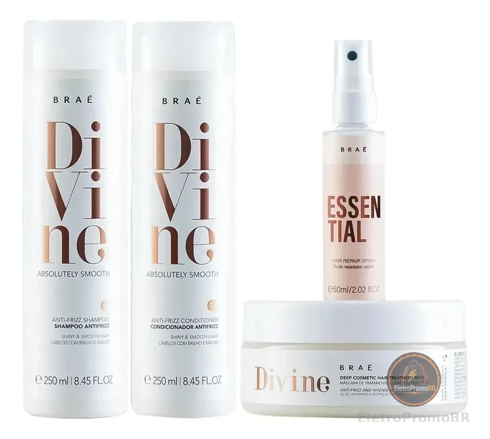 Divine Shampoo + Condicionador + Másc + Mini Essential- Braé