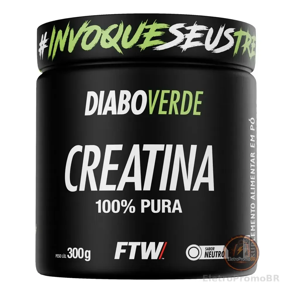 Creatina 100% Pura 300g Diabo Verde - Ftw Sem Sabor