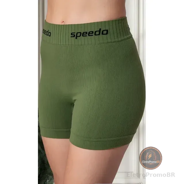 Shorts Speedo Feminino Canelado Fitness Academia