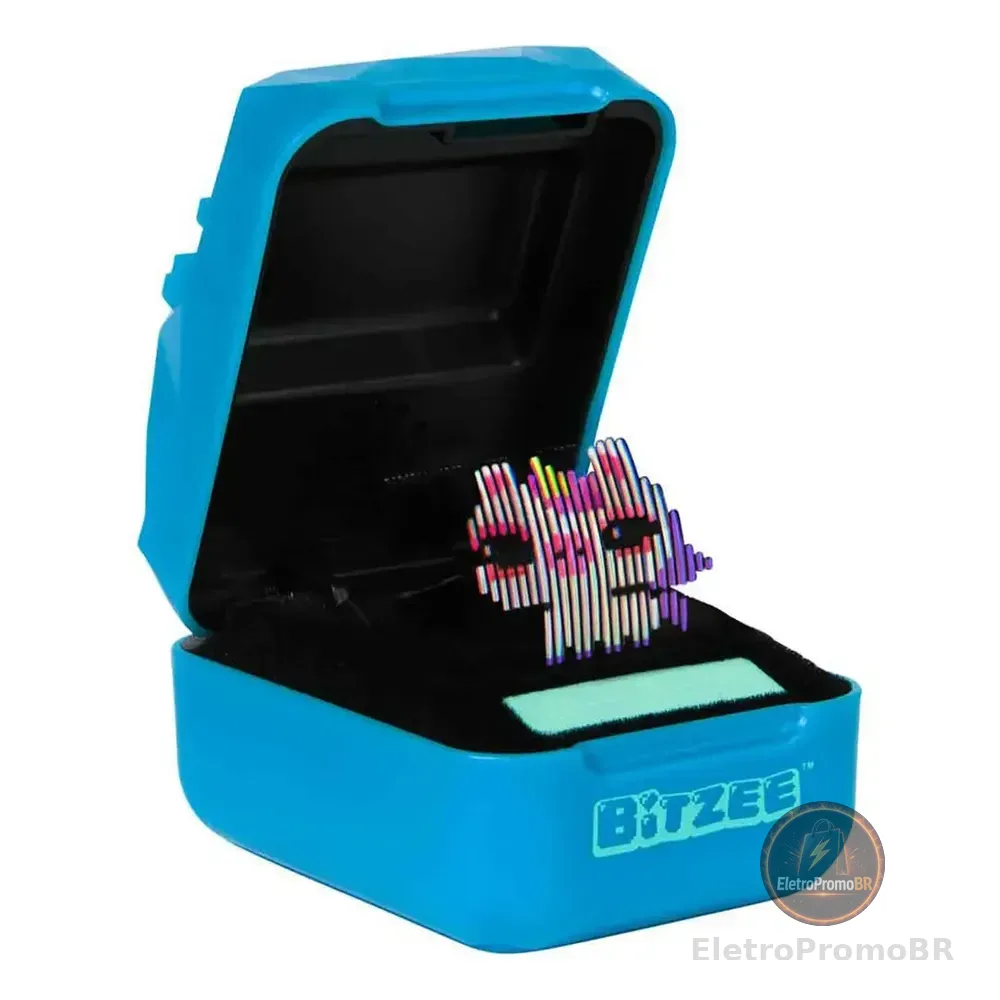 Pet Mágico Virtual Interativo Bitzee 3815 Sunny Brinquedos Azul