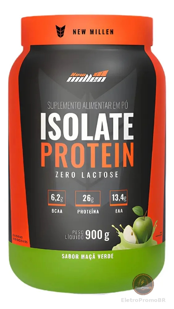 Whey Protein New Millen Isolate 900g - Sabor: Maçã Verde Maçã Verde