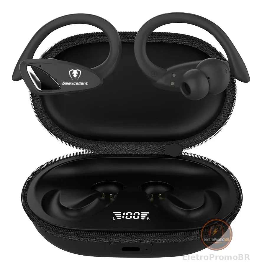 Fone De Ouvido Sem Fio Bluetooth Esportivo Gancho De Orelha Beexcellent