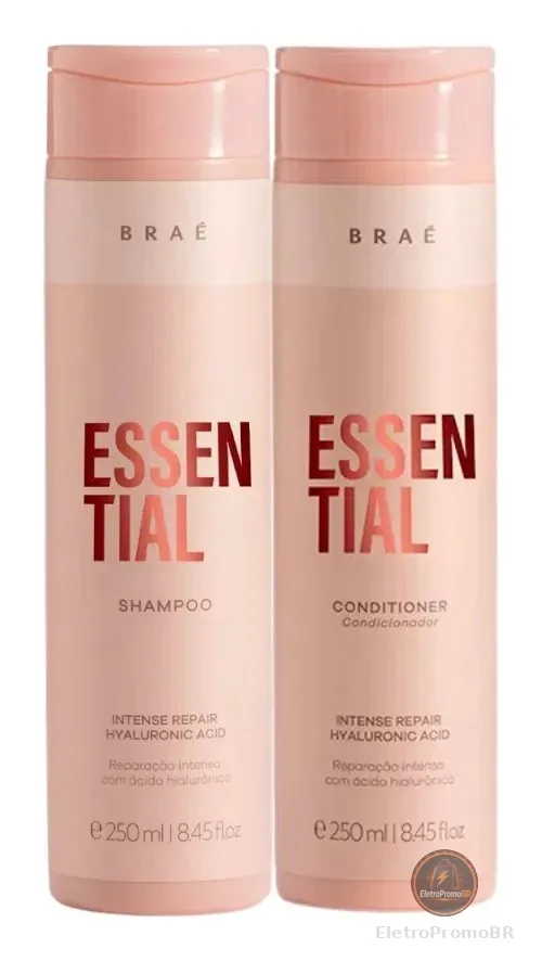 Kit Braé Essential Duo Diário com Shampoo e Condicionador para Cabelos Danificados