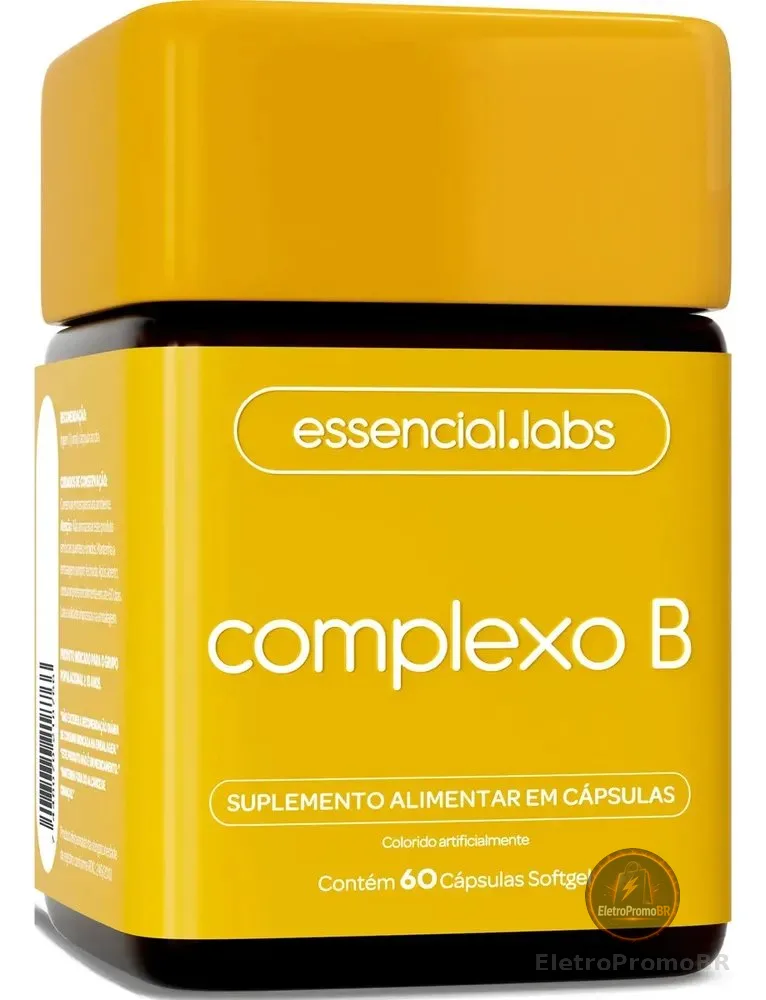 COMPLEXO B - 60 Cápsulas Softgel - Fórmula com Máxima Concentração e Biodisponibilidade