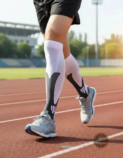Meia De Compressão Elástica Anti Varizes Esportiva Corrida