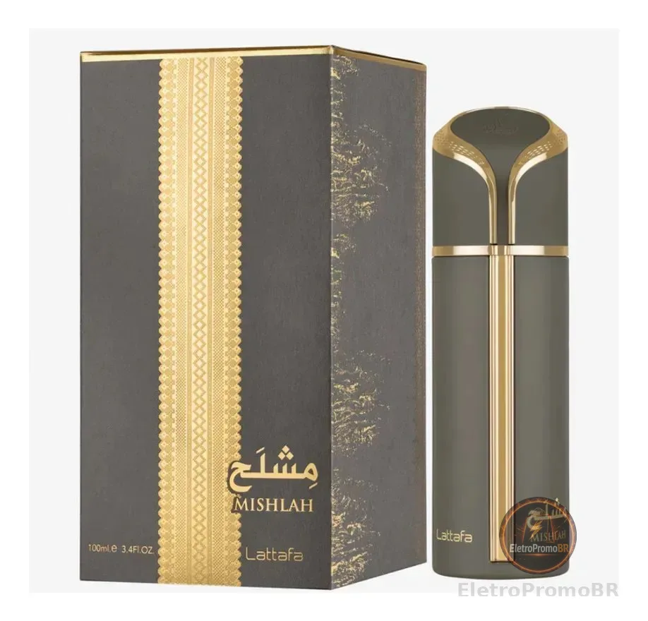 Perfume Árabe Masculino Mishlah Eua de Parfum Lattafa 100 Ml