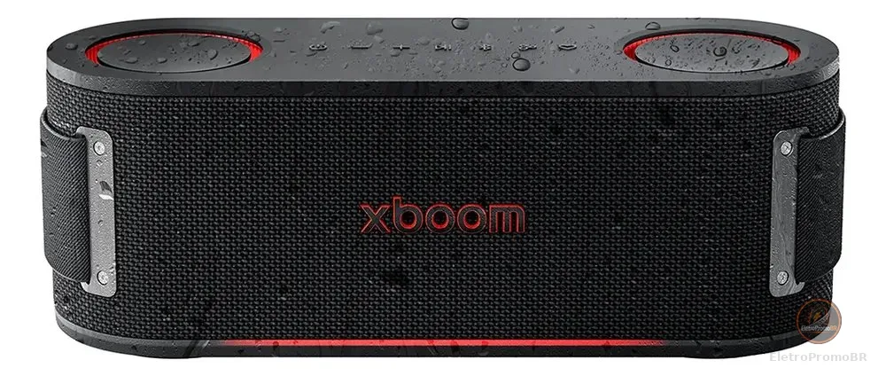 Caixa de Som LG XBOOM Bounce, Bateria recarregável, IP67, até 30h de reprodução, Bluetooth 5.3, luzes multicolor e resistência militar - BOUNCE