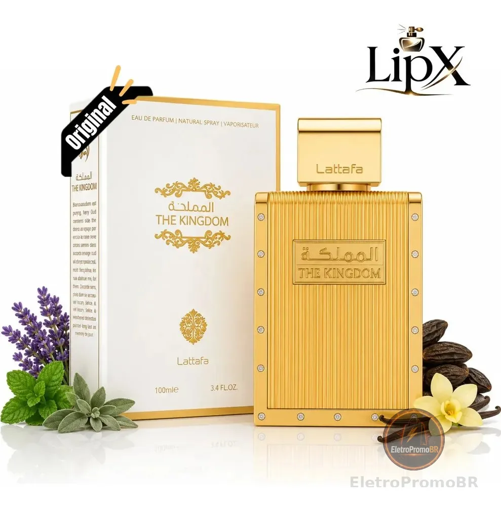 Perfume Árabe The Kingdom Eau De Parfum Lattafa 100ml Para Homens Masculino