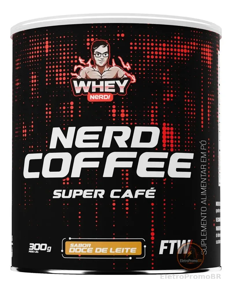 Nerd Coffee Whey Nerd 300g de Café Com Sabor Doce de Leite