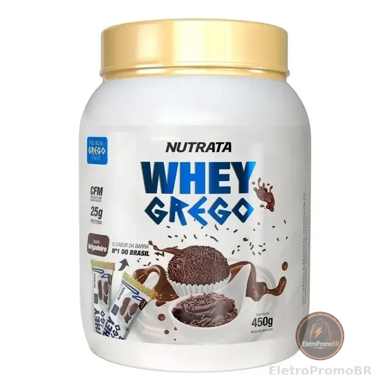 Whey Grego Pote 450g Brigadeiro Nutrata