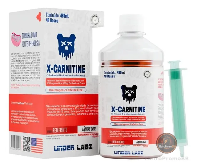 X-carnitine Under Labz Picolinato De Cromo Sem Cafeína Termo