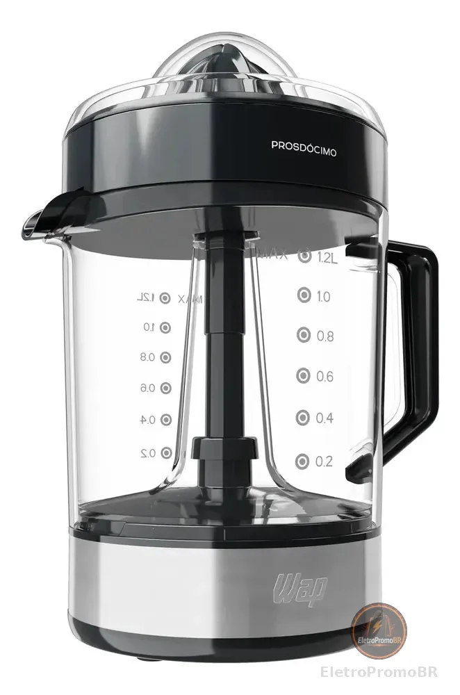 Espremedor de Frutas 1,2L WAP WJ1200 40W com Acionamento Automático e Dois Ajustes de Espremedor 127V