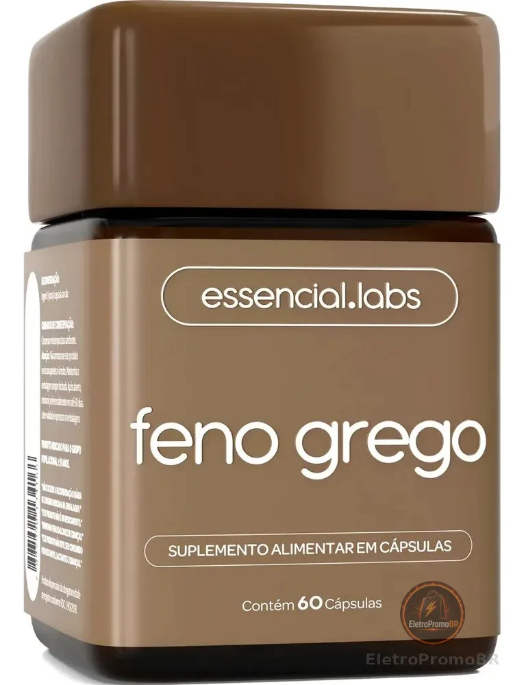 FENO GREGO 450mg - Fórmula Avançada com Máxima Concentração e Pureza - 60 Cápsulas