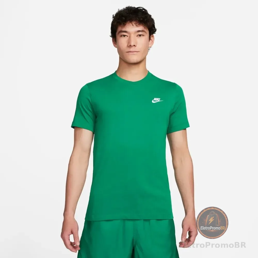 Camiseta Nike Sportswear Club Masculina Verde-escuro M