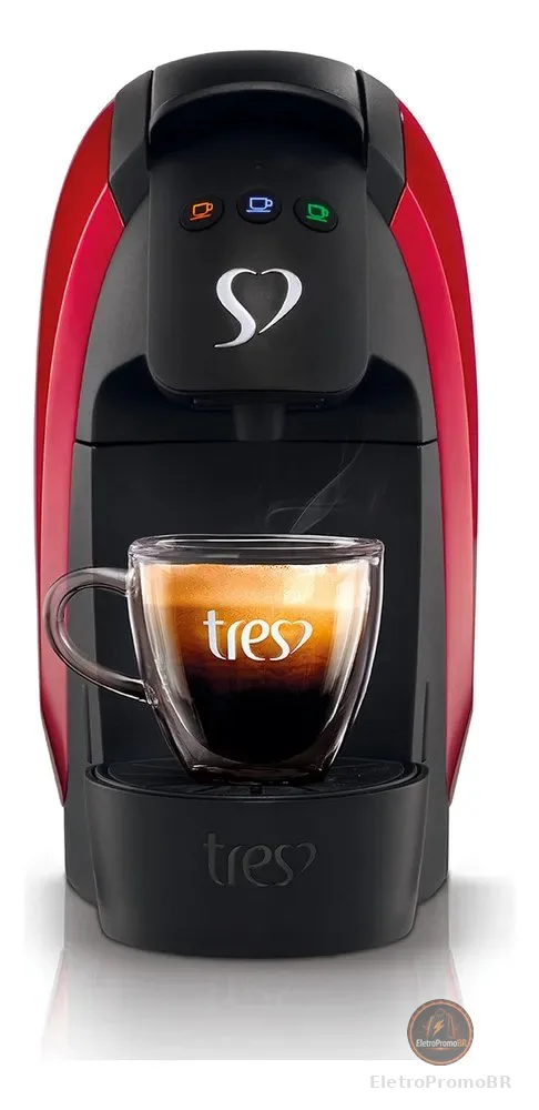 Cafeteira Espresso Luna Vermelha - Tres 3 Corações Vermelho 127v