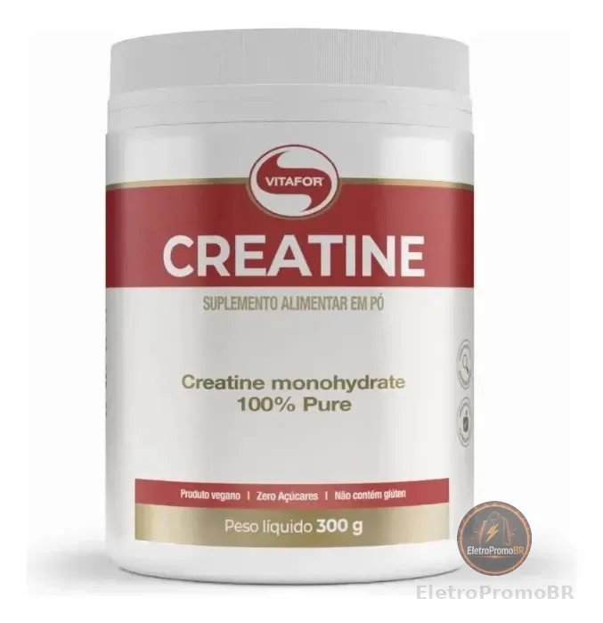 Creatine - Suplemento De Creatina Em Pó Vitafor Pote 300g Sem Sabor