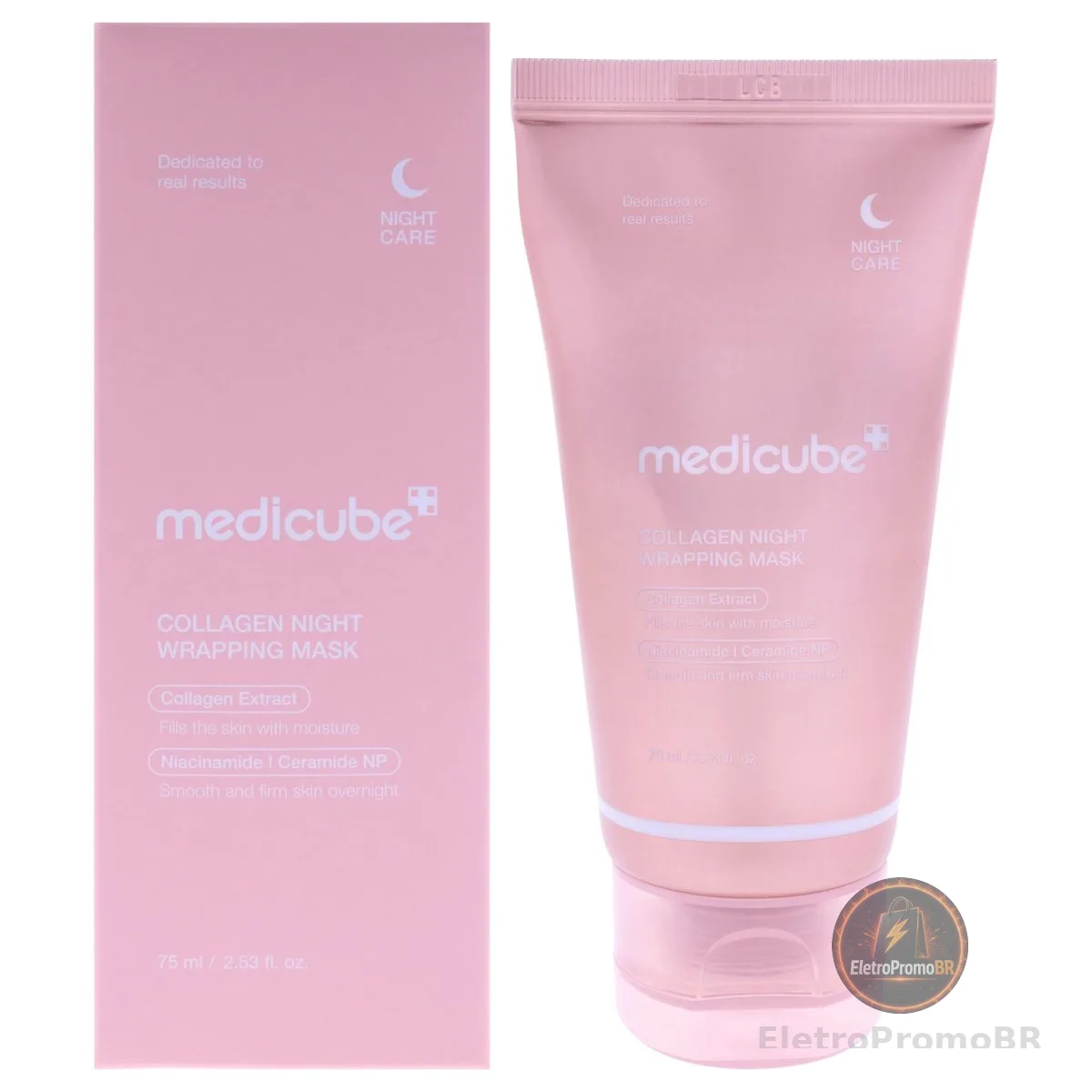 Medicube Máscara Facial Noturna Collagen Night Wrapping Mask 75ml para Elasticidade e Hidratação da Pele