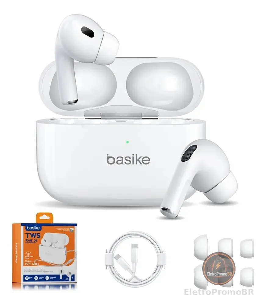 Basike Fone De Ouvido Sem Fio Bluetooth Para Bluetooth 5.3 Branco