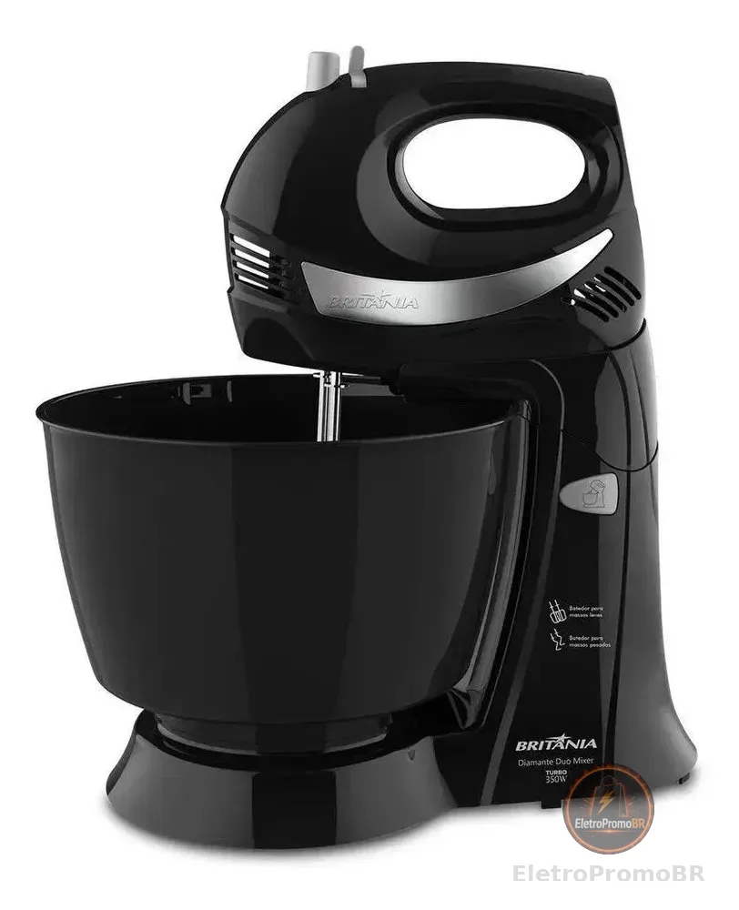 Batedeira Diamante 400w 4,3l Preta Britânia Preto 220v 50 Hz/60 Hz
