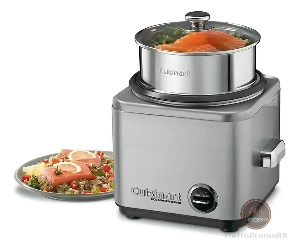 Panela Elétrica Cuisinart 650w Em Aço Escovado Crc-800 Cor Prateado Frequência 60