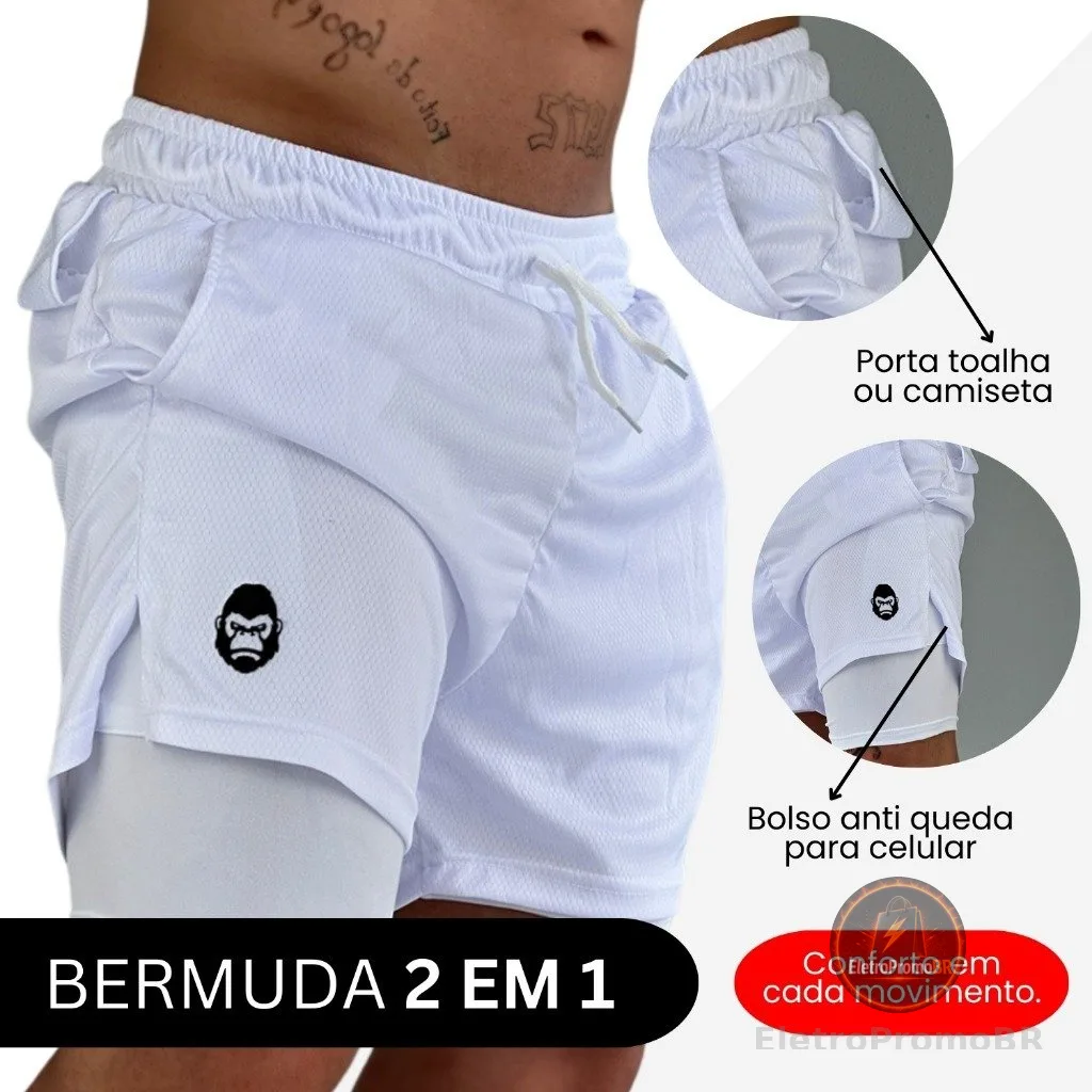 Shorts KONG 2em1 Crossfit Atividades Físicas