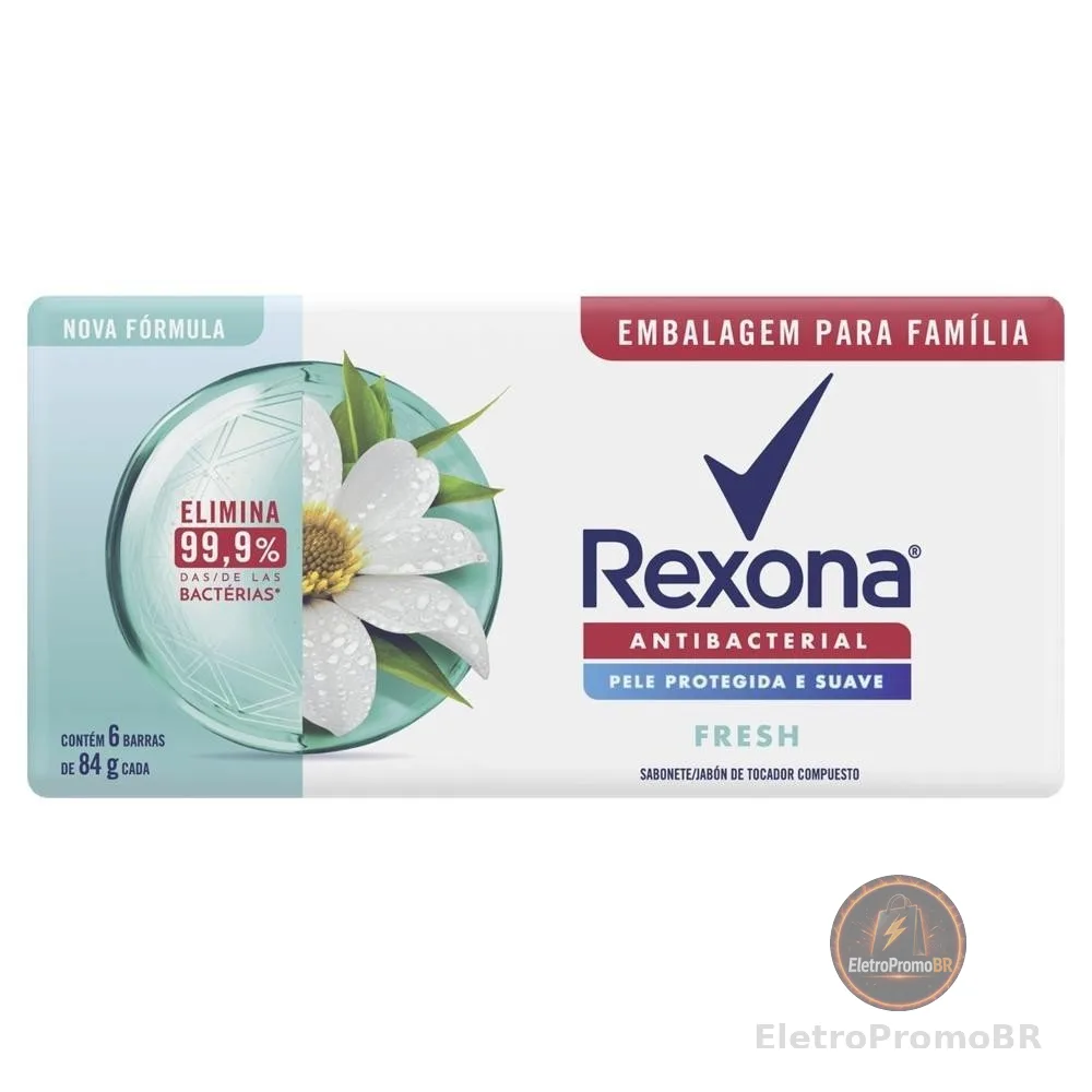 Kit Sabonete em barra Rexona Fresh 6 und 84g