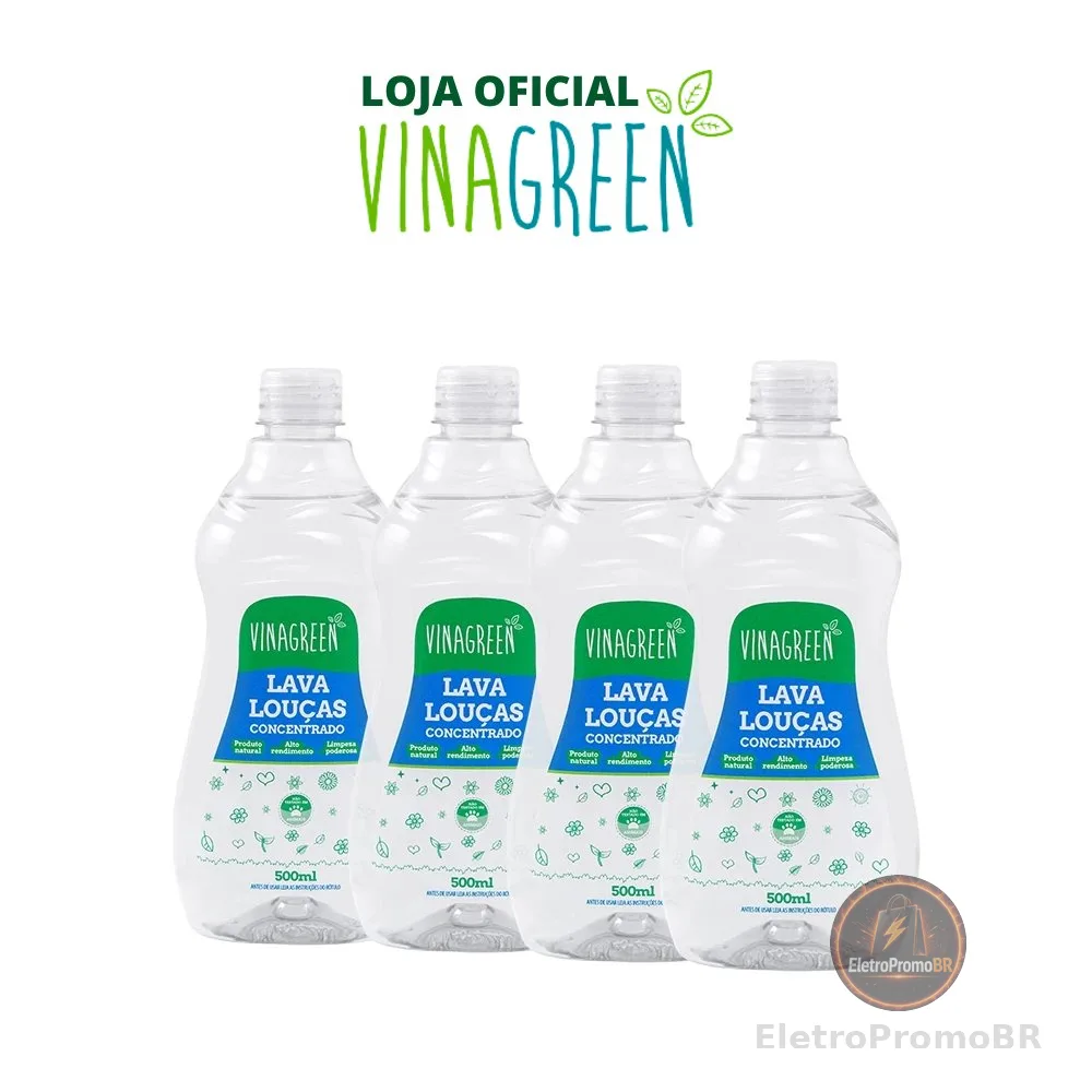 Kit 4 Unidades de Detergente Concentrado Vinagreen
