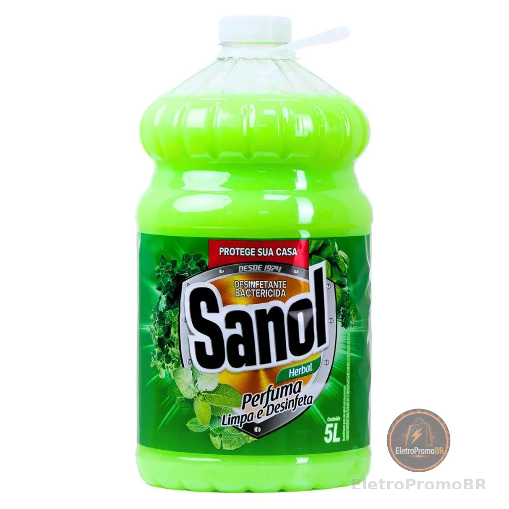 Desinfetante Herbal Sanol 5L – Multiuso e Bactericida