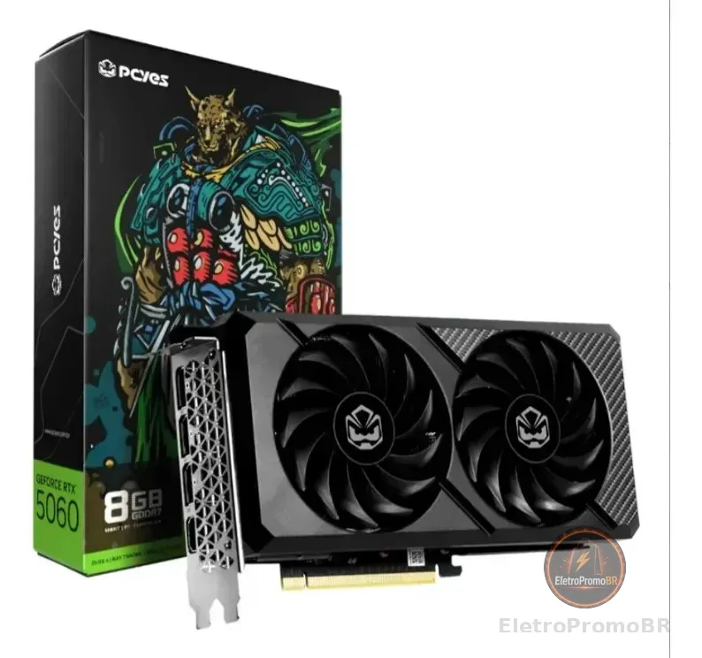 Placa De Vídeo Pcyes Geforce Rtx 5060 8gb Gddr7 128 Bits
