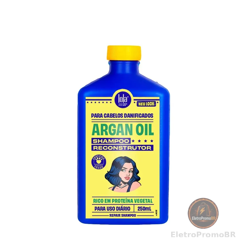 Lola From Rio – Óleo de Argan – Xampu, repara todos os tipos de cabelos danificados
