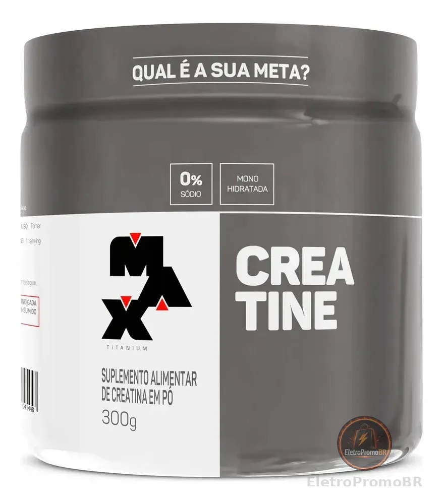 Creatina 300g Creatina Monohidratada Max Titanium Sem Sabor Alta Pureza