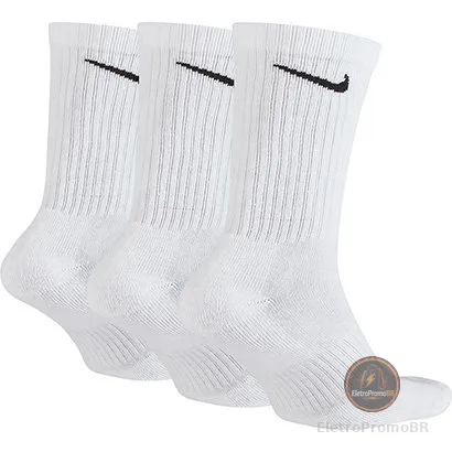 Meia Nike Cano Alto Everyday Cushion Pacote C/ 3 Pares