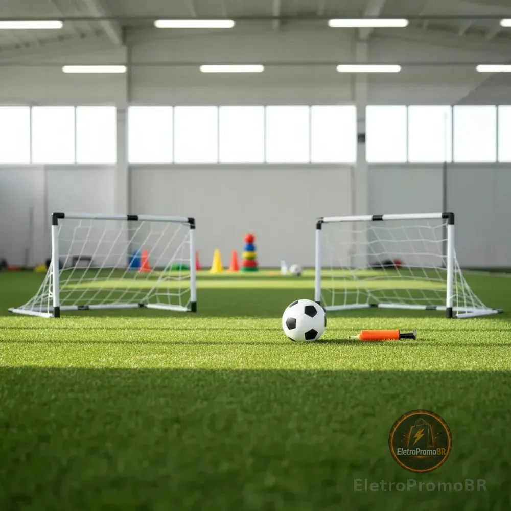 Kit Mini Golzinho Duas Trave Futebol Gol Infantil Bola
