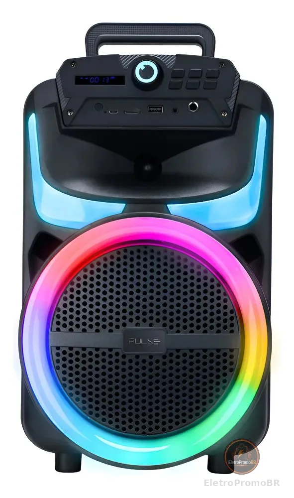 Caixa de Som Pulse Burst 250W RMS 8POL BT/AUX/USB/FM - SP402E