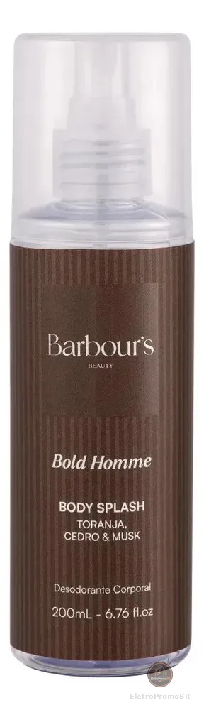 Body Splash Bold Homme Masculino Barbour's Beauty Desodorante Colônia 200 Ml Spray
