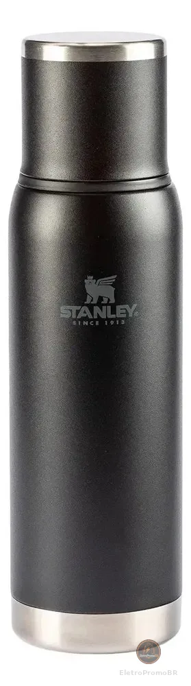 Garrafa Térmica Stanley Adventure 2.0 com Tampa Antivazamento Matte Black 1L
