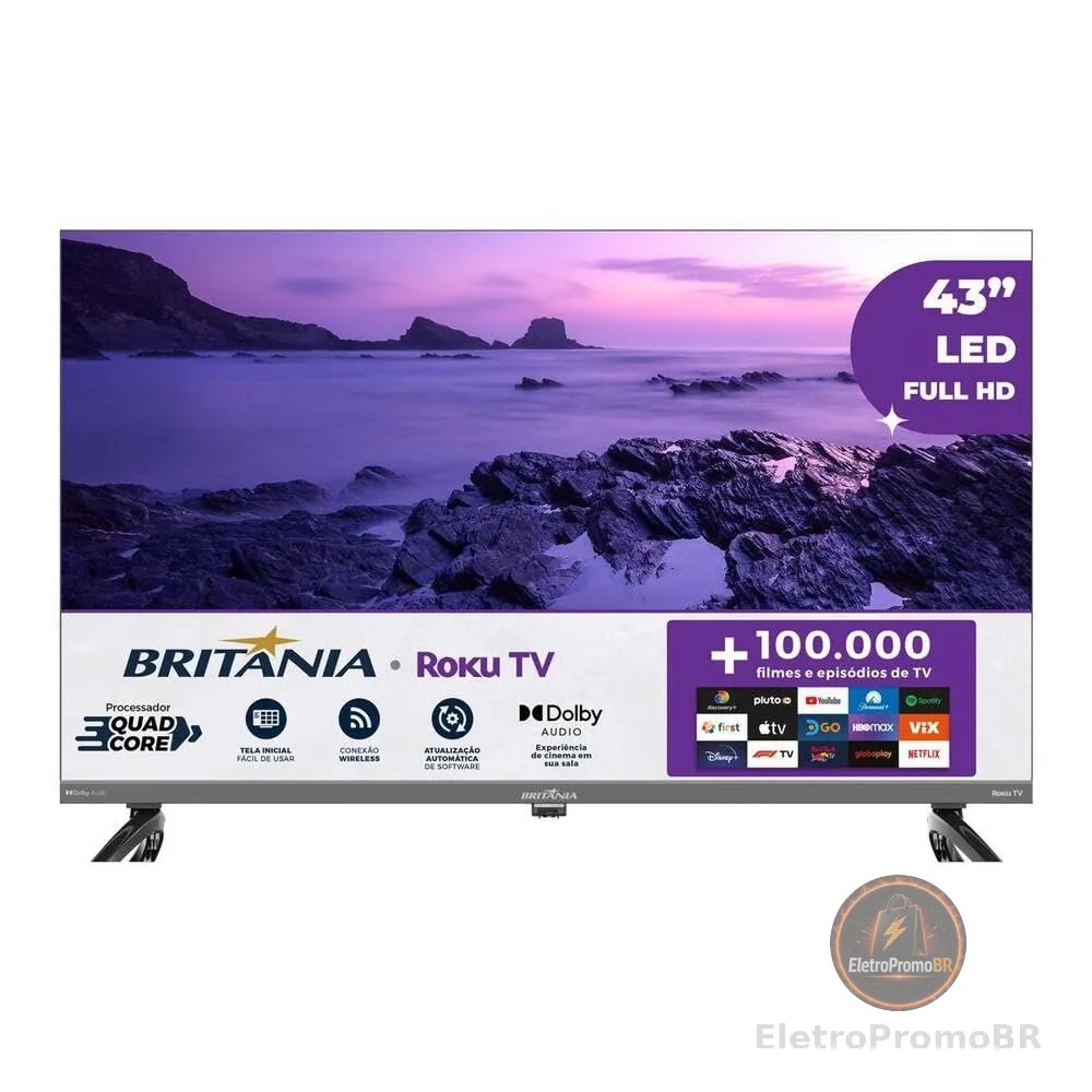 Smart TV 43" Britânia B43KRA Full HD