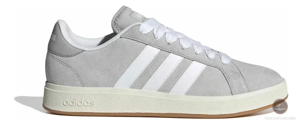 Tênis Masculino Grand Court Base 00s adidas Gretwo/ftwwht/gum10 Liso 39 Br